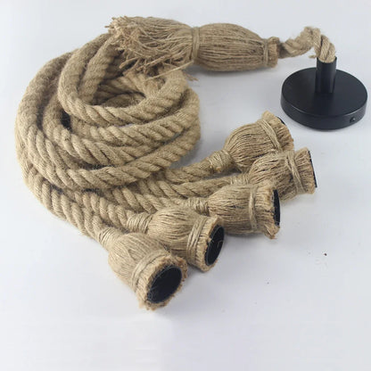 BowLift | Vintage Hemp Rope Pendant Light