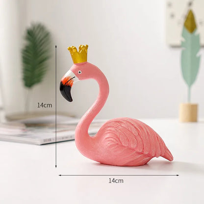 LZINA™ | Nordic Flamingo Figurine Figure Statue Sculpture Living Room Office Wedding Party Ornaments Home Decor Decoration Accessories