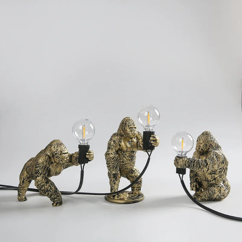 BowLift Angry Gorilla Table Lamp - Bold, Playful Night Light for Your Desk