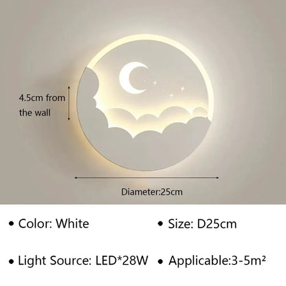 BowLift LED Wall Light with Moon & Stars — Ambient Glow