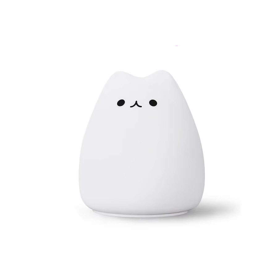 LZINA™ | Charming Cat Silicone Night Light with 7-Color Touch Sensor