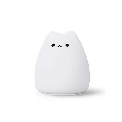 LZINA™ | Charming Cat Silicone Night Light with 7-Color Touch Sensor