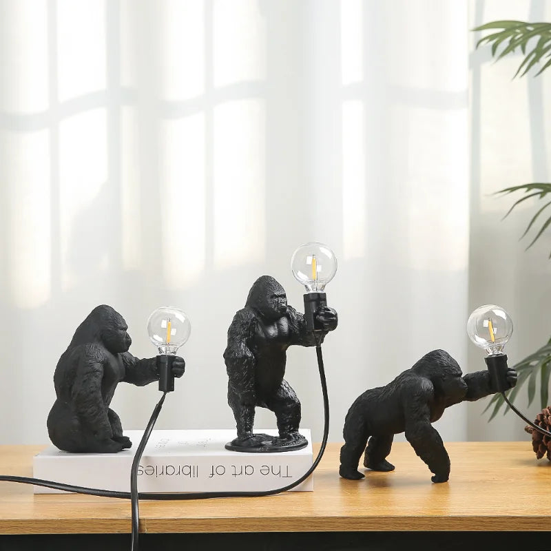 BowLift Angry Gorilla Table Lamp - Bold, Playful Night Light for Your Desk