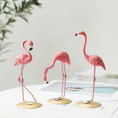 LZINA™ | Nordic Flamingo Figurine Figure Statue Sculpture Living Room Office Wedding Party Ornaments Home Decor Decoration Accessories