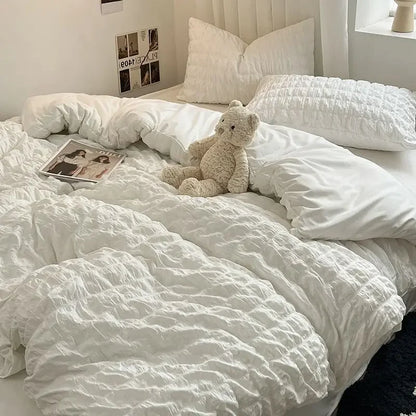 BowLift | ChicParis | Seersucker Bedding Set – Lightweight, Soft & Elegant French-Style Duvet Cover Set