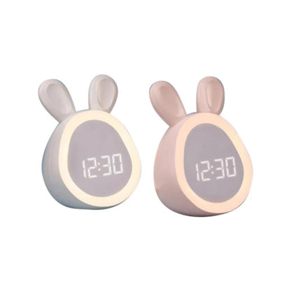 LZINA™ | WakkerKonijn – Kids alarm clock with LED night light and playful rabbit design