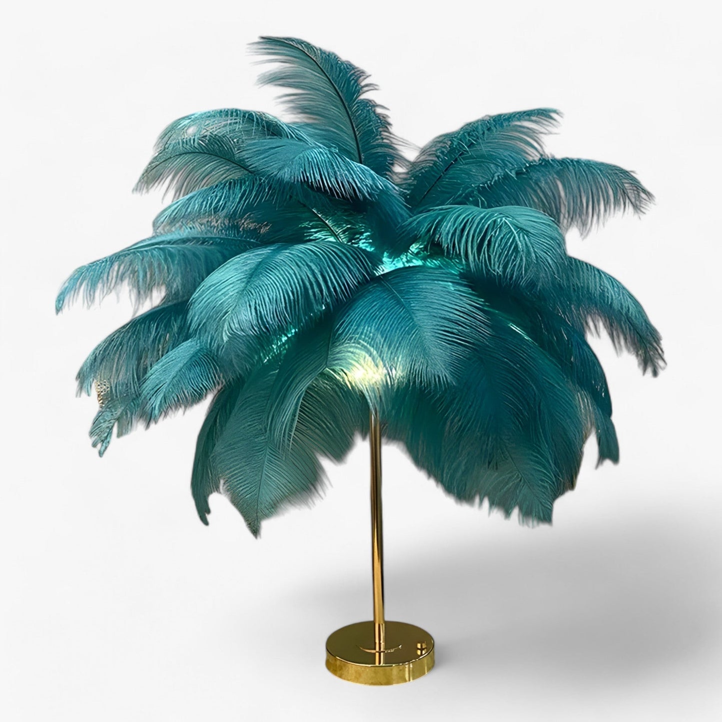 BowLift FeatherGlow Table Lamp with Touch Control – LED Feather Accent Lighting for Weddings and Room Decor