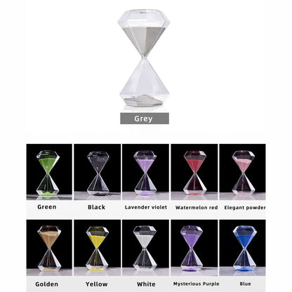 LZINA™ | 5–60 Minute diamond hourglass, hourglass, hourglass, children's gift, hourglass, home decoration, available in multiple color options