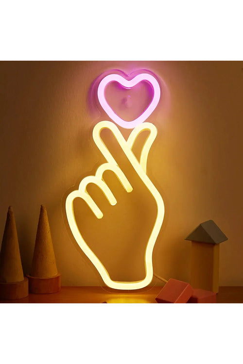 BowLift Hand Heart LED Neon Sign