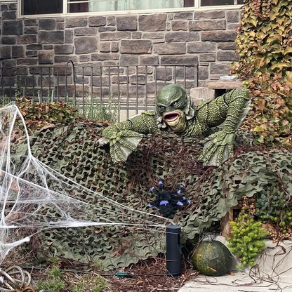 LZINA™ | Kreatur The Black Lagoon Grab sculptures Figure Garden building Outdoor ornaments Monster Statue Man Halloween Decoration