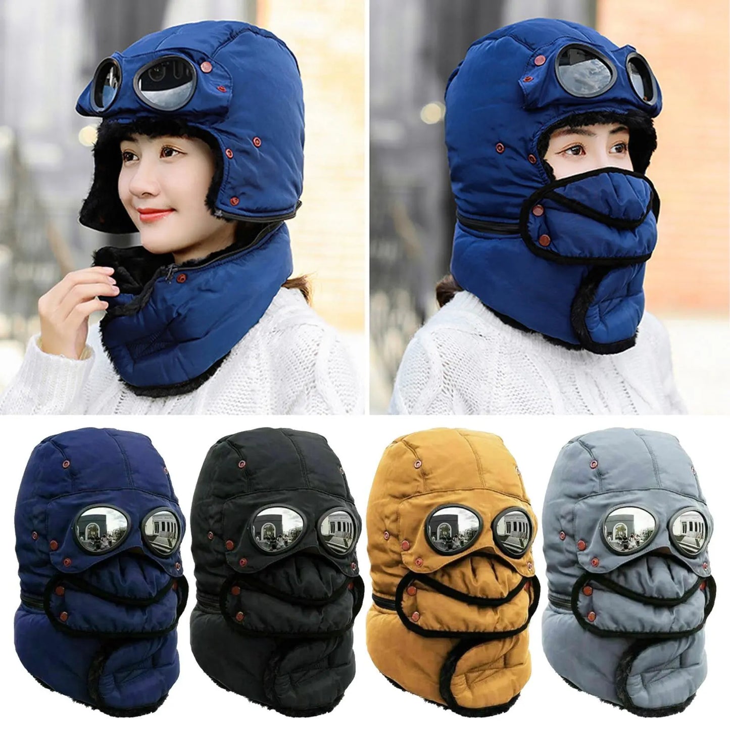LZINA™ | Polar Vision Thermo Windproof Face Covering Beanie
