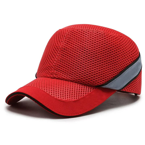 LZINA™ | Red Safety Bump Cap - Helmet with hard ABS inner core for head protection at home, work, and factory