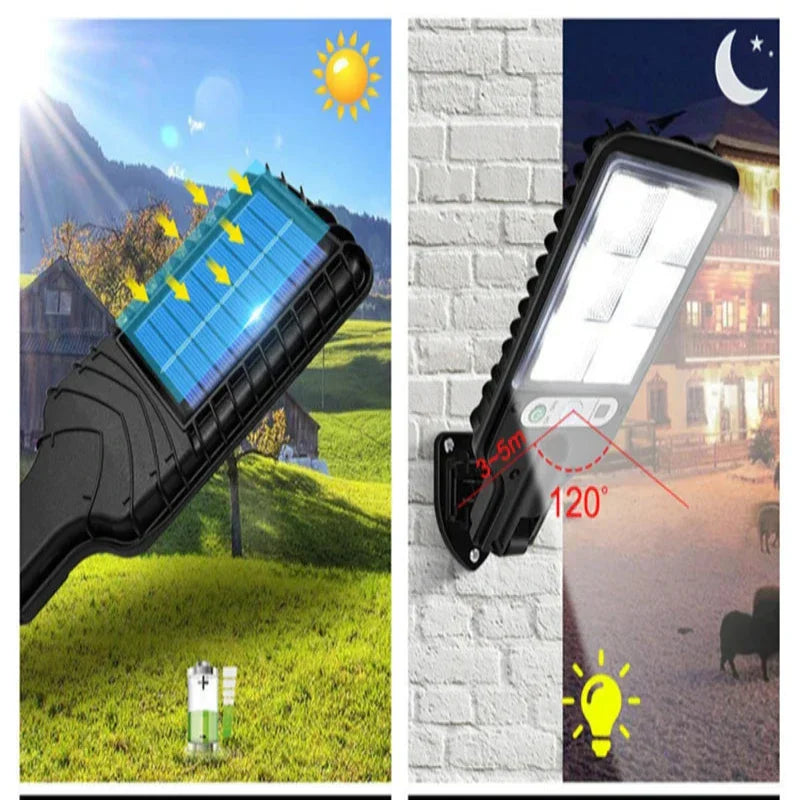 LZINA™ | Solar Wall Light with Motion Sensor | Garden and Street Lighting | LED Solar Lighting - DoorLed