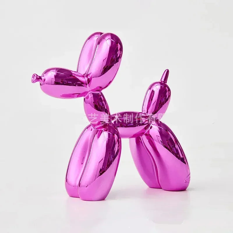 LZINA™ | Nordic Balloon Dog Sculpture Resin Animal Ornament Art Sculptures and Figures Craft Home Decoration Room Desktop Accessories