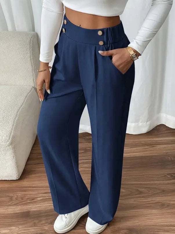 Women’s High Waist Straight Leg Office Trousers