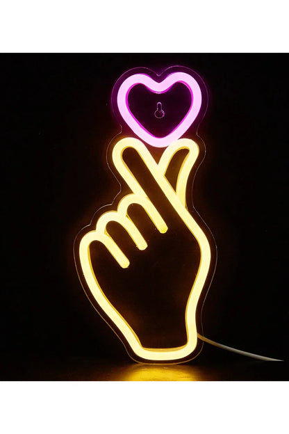 BowLift Hand Heart LED Neon Sign