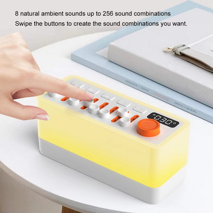 LZINA™ | Smart Sleep Sound Machine with RGB Night Light and Bluetooth Speaker