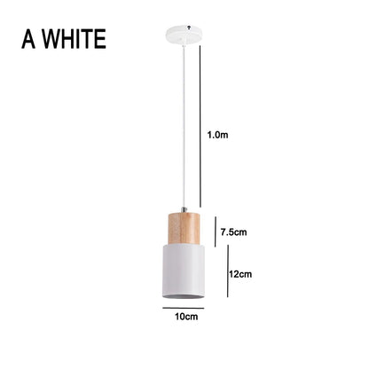 BowLift | Nordic LED Pendant Lights Made of Metal and Wood - Modern Hanging Lamps for Dining Room and Kitchen