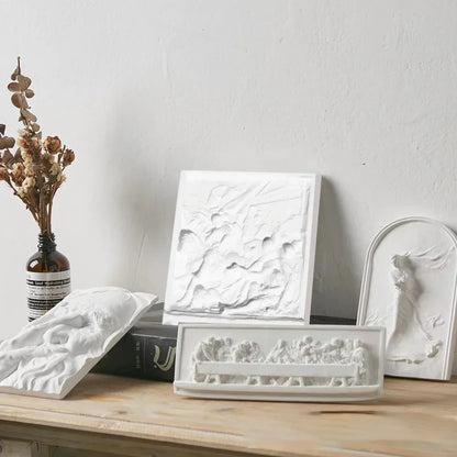 LZINA™ | Nordic INS Style Character Plaster Statue DIY Painted Sketch Photography Props Table Decorations Home Art Plaster Decoration