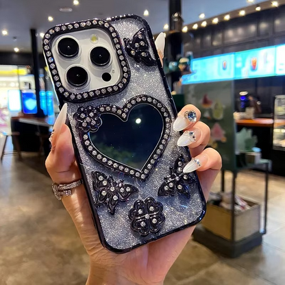 BowLift | Butterfly Glitter Diamond Mirror Case for iPhone