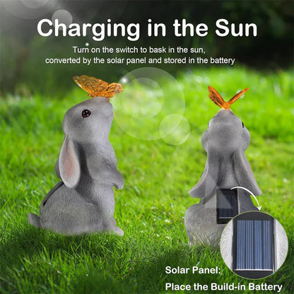LZINA™ | Butterfly and Flower Hare Garden Light
