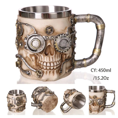 LZINA™ | Medieval Dragon Resin Stainless Steel Mug as Coffee Mug or Tea Mug