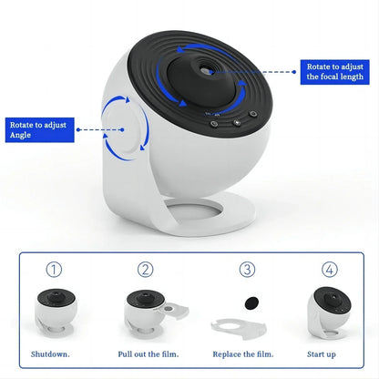 BowLift 360° Planetarium Projector — Immersive Night Sky Experience for Deep Relaxation & Stress Relief