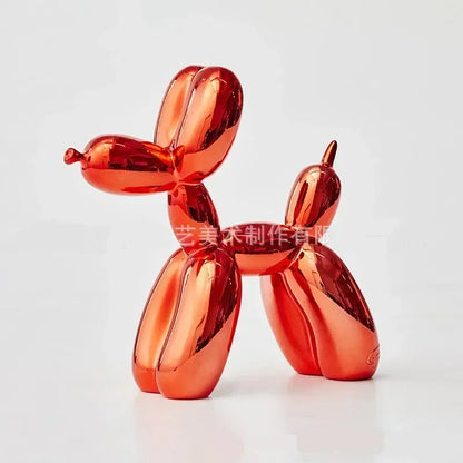LZINA™ | Nordic Balloon Dog Sculpture Resin Animal Ornament Art Sculptures and Figures Craft Home Decoration Room Desktop Accessories