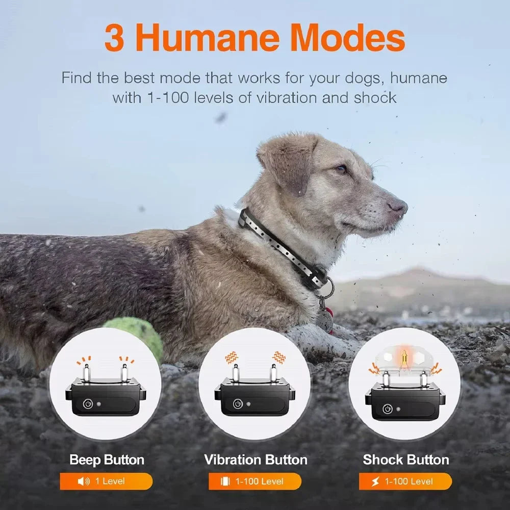 Rechargeable Electric Dog Training Collar with Remote & 1000m Range – PetControl Bowlift