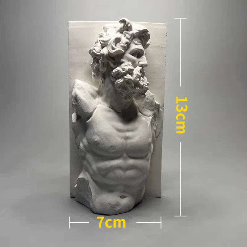 LZINA™ | Nordic INS Style Character Plaster Statue DIY Painted Sketch Photography Props Table Decorations Home Art Plaster Decoration