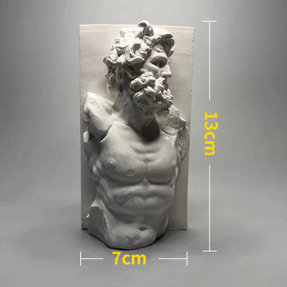 LZINA™ | Nordic INS Style Character Plaster Statue DIY Painted Sketch Photography Props Table Decorations Home Art Plaster Decoration