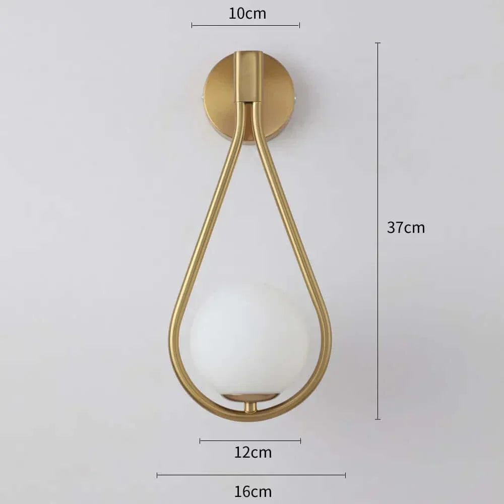BowLift Drop Luxury Glass Ball Wall Sconce