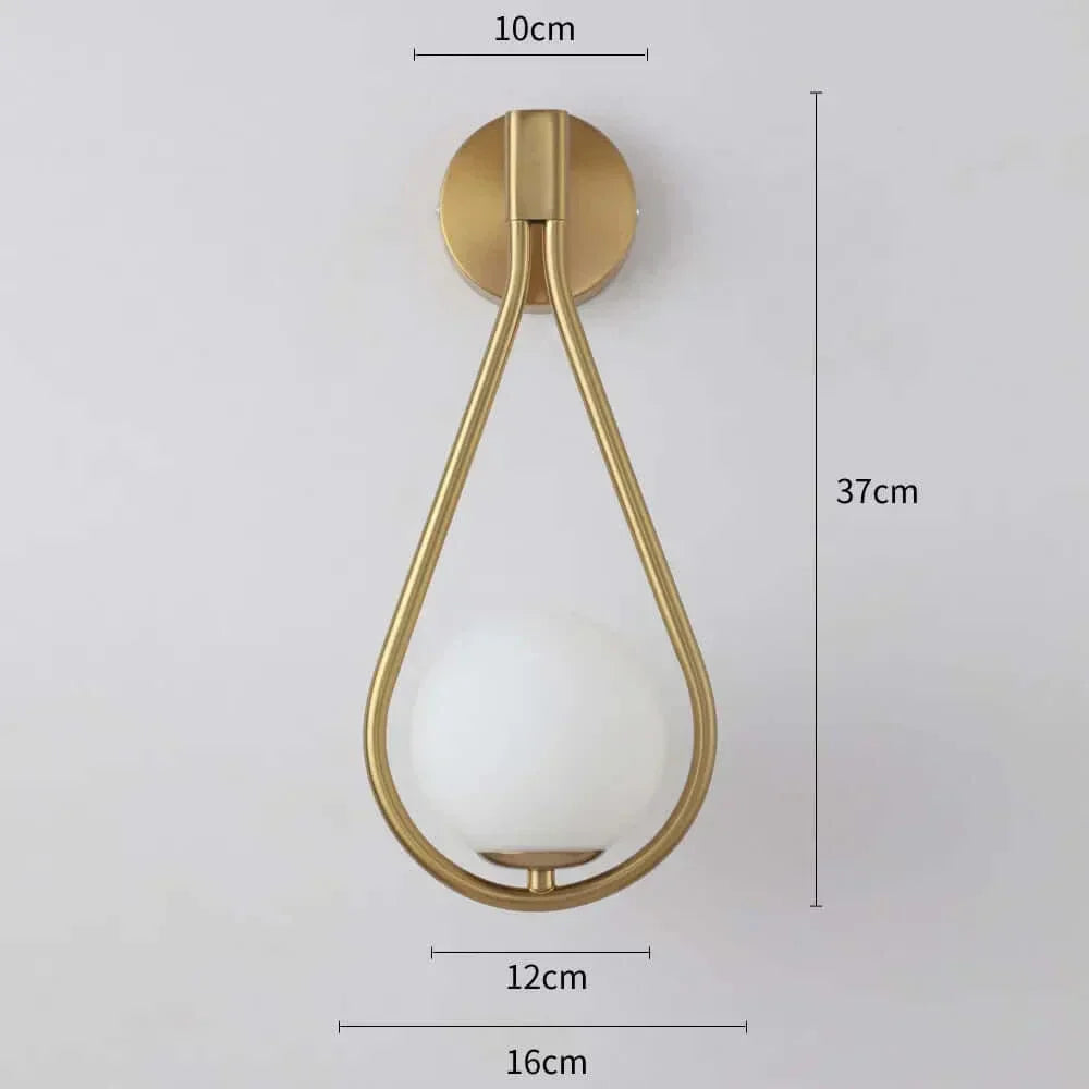 BowLift Drop Glass Ball Wall Light – Luxurious Glass Sphere Wall Sconce