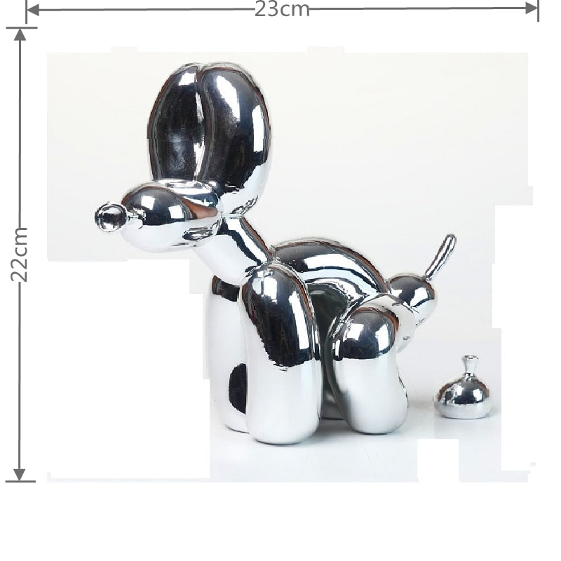 LZINA™ | Balloon Dog Sculpture, Balloon Art Statue, Mini Collectible Figure, Home Decor, Resin Figure, Desk Accessories, Room Decoration