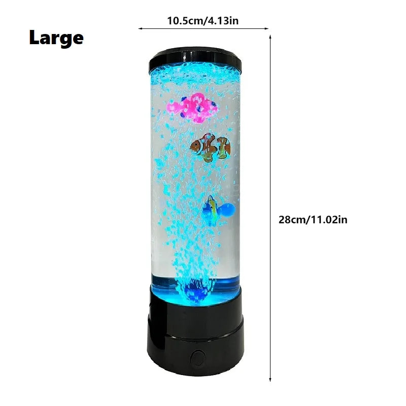 BowLift Simulated LED Colorful Bubble Fish Light for Aquarium Tank - USB Night Light for Home, Desk, Bedroom & Living Room