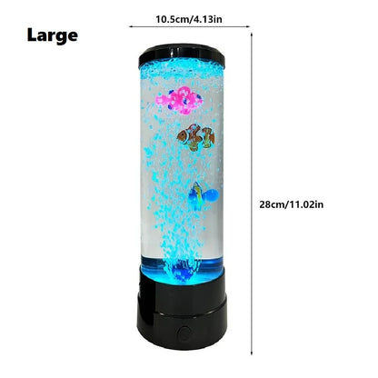 BowLift Simulated LED Colorful Bubble Fish Light for Aquarium Tank - USB Night Light for Home, Desk, Bedroom & Living Room