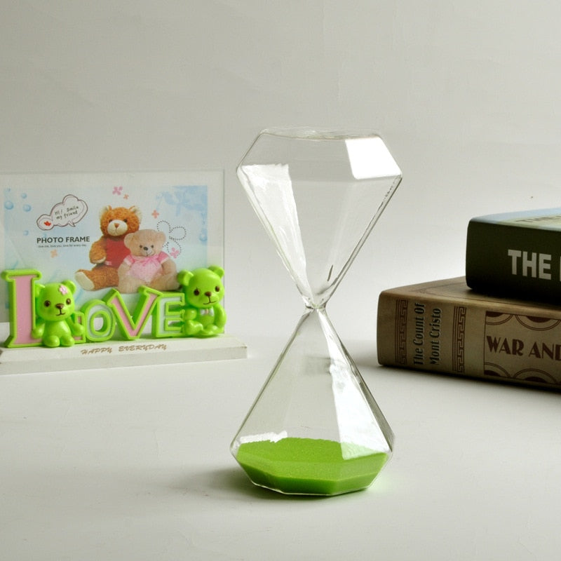 LZINA™ | 5–60 Minute diamond hourglass, hourglass, hourglass, children's gift, hourglass, home decoration, available in multiple color options