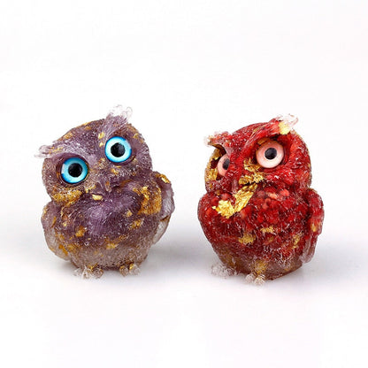 BowLift | Natural Crystal Owl Figurine: Handmade Collector's Item