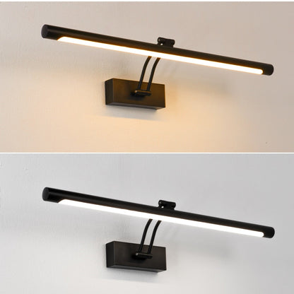 BowLift 80-100 cm LED Wall Light – Sleek Black & Silver Internal Picture Light for Bathrooms