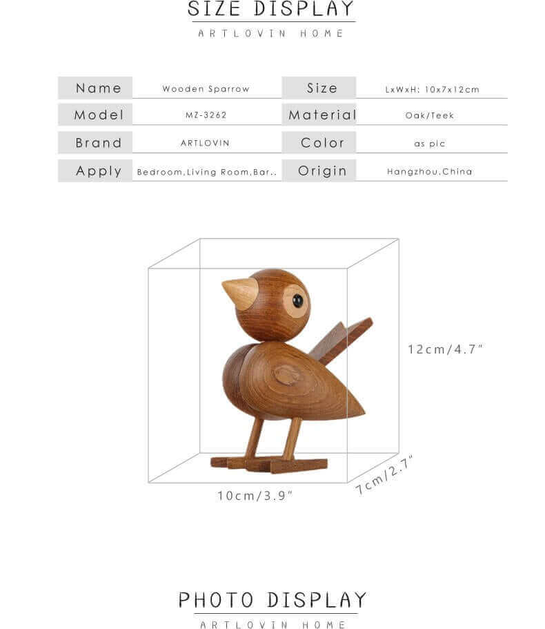 LZINA™ | A little bird told me, Nordic wooden ornament