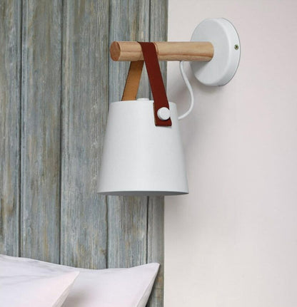 BowLift Nordic Wood Hanging Wall Lamp — Warm Minimalist Glow