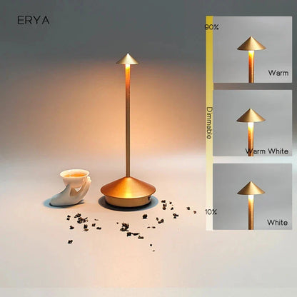 BowLift Rechargeable Table Lamp - Touch LED, Creative Dining Room Accent, Pina Pro, Ideal for Hotels, Bars & Desks, Decorative Desk Light