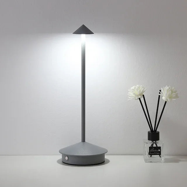 BowLift Rechargeable LED Table Lamp - Touch-Control, Creative Dining Room Lighting for Hotels, Bars & Coffee Areas - Pina Pro Decorative Desk Lamp