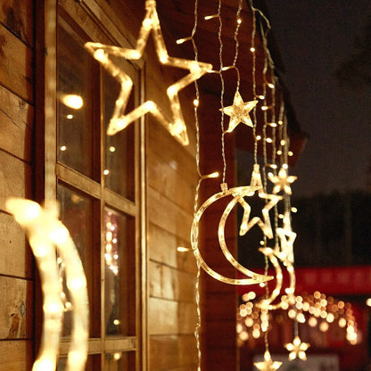 LZINA™ | Solar Moon Star Lamp LED String Lights Decoration