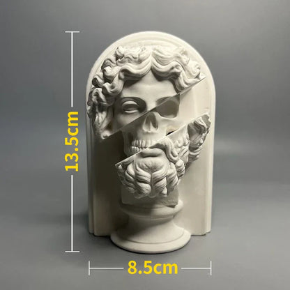 LZINA™ | Nordic INS Style Character Plaster Statue DIY Painted Sketch Photography Props Table Decorations Home Art Plaster Decoration