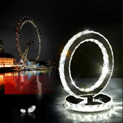 BowLift AmbientShine: Modern Crystal Table Lamp