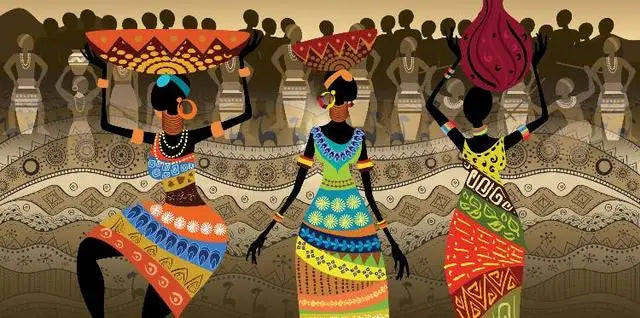 LZINA™ | Plus Sizes Abstract African Woman Canvas Painting