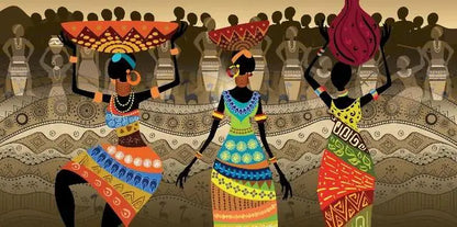 LZINA™ | Plus Sizes Abstract African Woman Canvas Painting