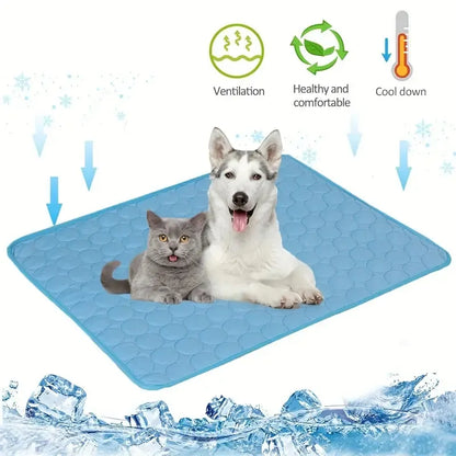 Extra Large Dog Cooling Mat | Summer Pet Bed for Small & Big Dogs | Durable Blanket for Cats & Sofa Protection - Ice Pad Blanket | Bowlift