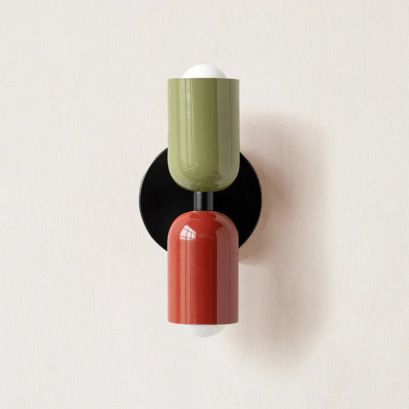 Sleek BowLift Double-Head Wall Lamp with Black Base